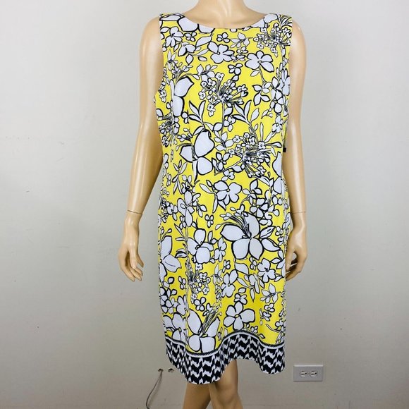 AGB Sleeveless Colorful Mixed Media Floral Print Women's Plus 16 Dress NWT's - Picture 1 of 7